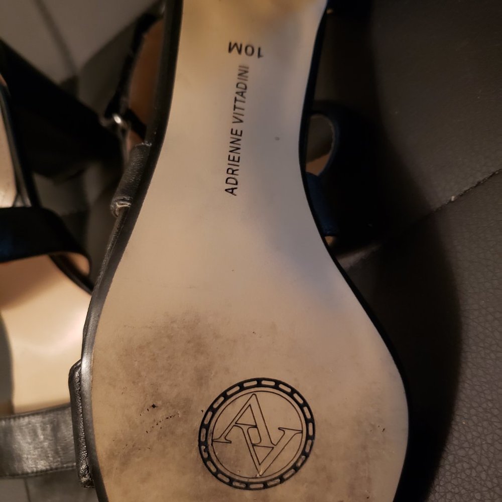 Adrienne Vittadini Black Strap Sandal - Picture 5 of 6